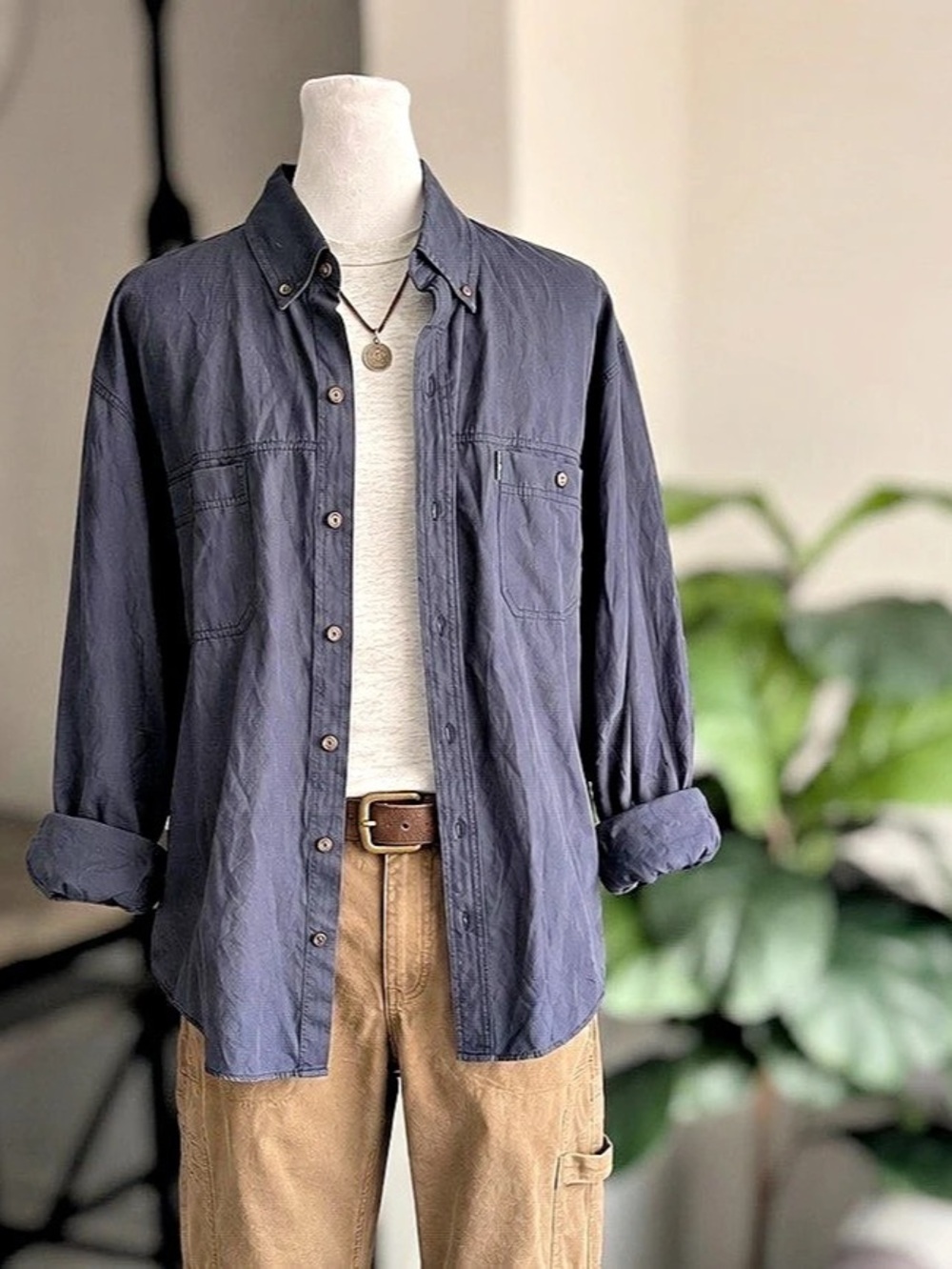 G.H. Bass & Co. Explorer Men’s XL Long Sleeve Utility Workwear Shirt